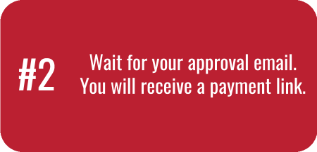 #2 - Wait for your approval email. You will receive a payment link.
